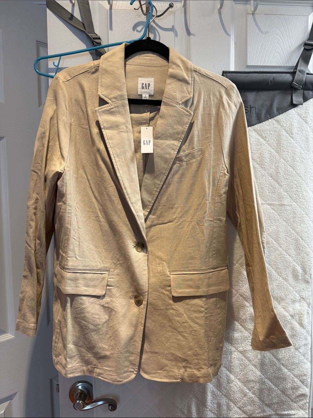 GAP Beige Longline Blazer Jacket